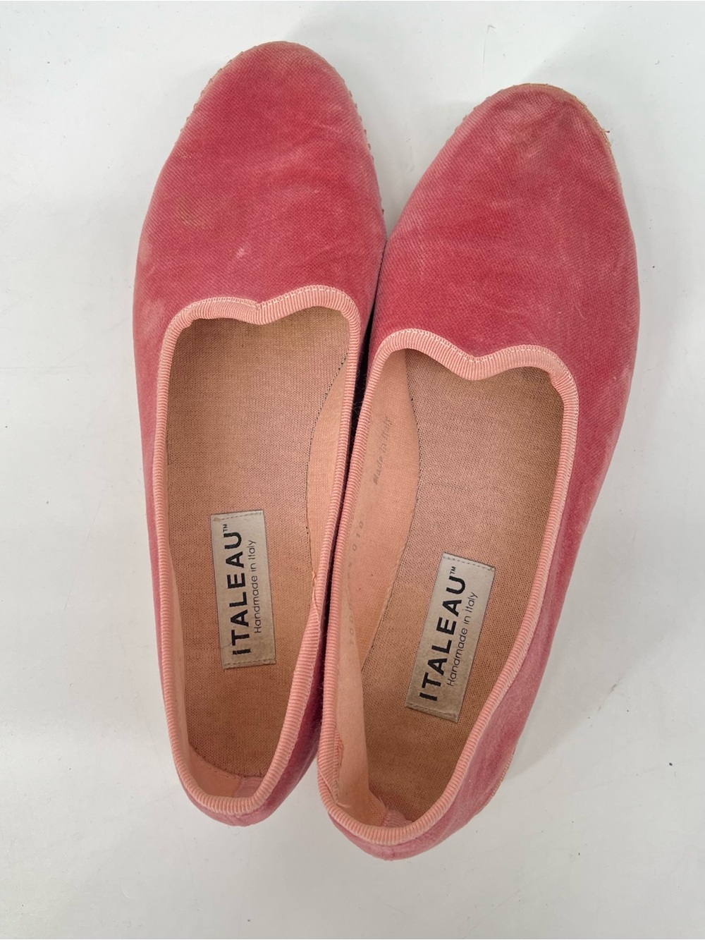 ITALEAU Allegra Velvet Flats Women's Size 39.5 US 9 Handmade in Italy Comfort - Picture 4 of 11